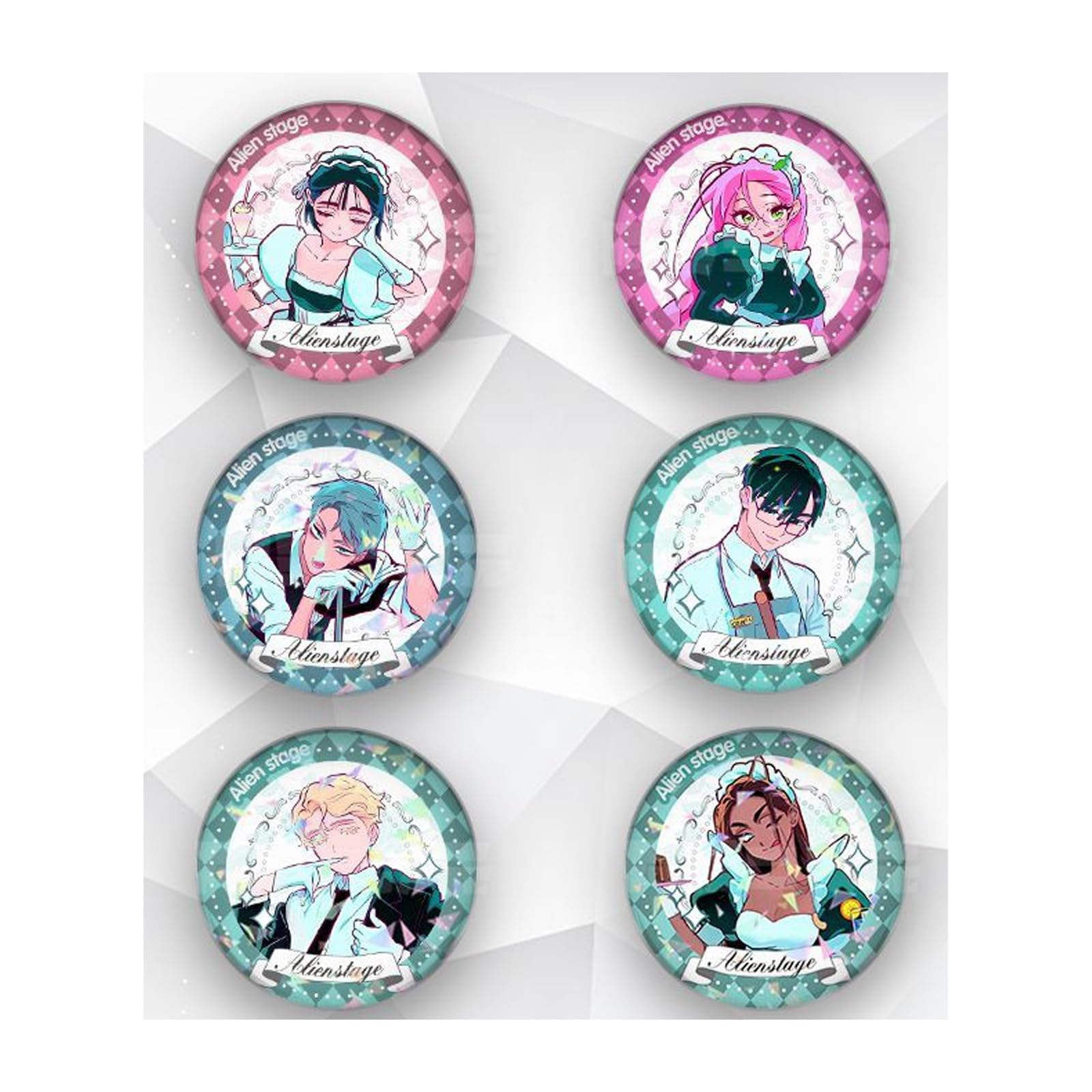 Amazon.co.jp: [ZAIED] エイリアンステージ グッズ 缶バッジ 6点セット  