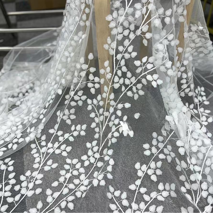 Amazon.com: Wedding Dress White Three-Dimensional Embroidery 
