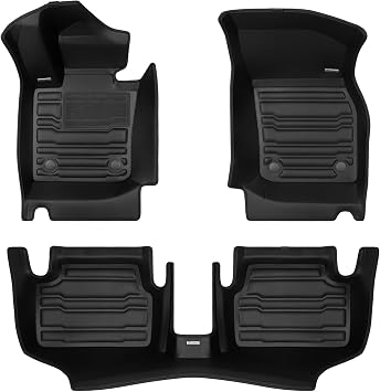 TuxMat - for MINI Cooper 4-Door 2025-2026 Models - Custom Car Mats - Maximum Coverage, All Weather, Laser Measured - This Full Set Includes 1st and 2nd Rows
