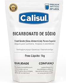 Bicarbonato de Sódio Premium Extra Fino 1kg - Alta Pureza com Zip Lock