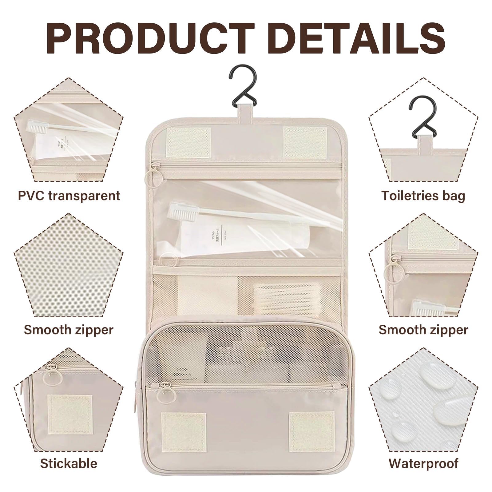 Organizer Valigia 10 Pezzi Organizer Viaggio, Organizer Valigia Salvaspazio Packing Cubes, Sacchetti vestiti viaggio, Sacchetti Valigia Organizer Abbigliamento Intimo Calzature (Beige)
