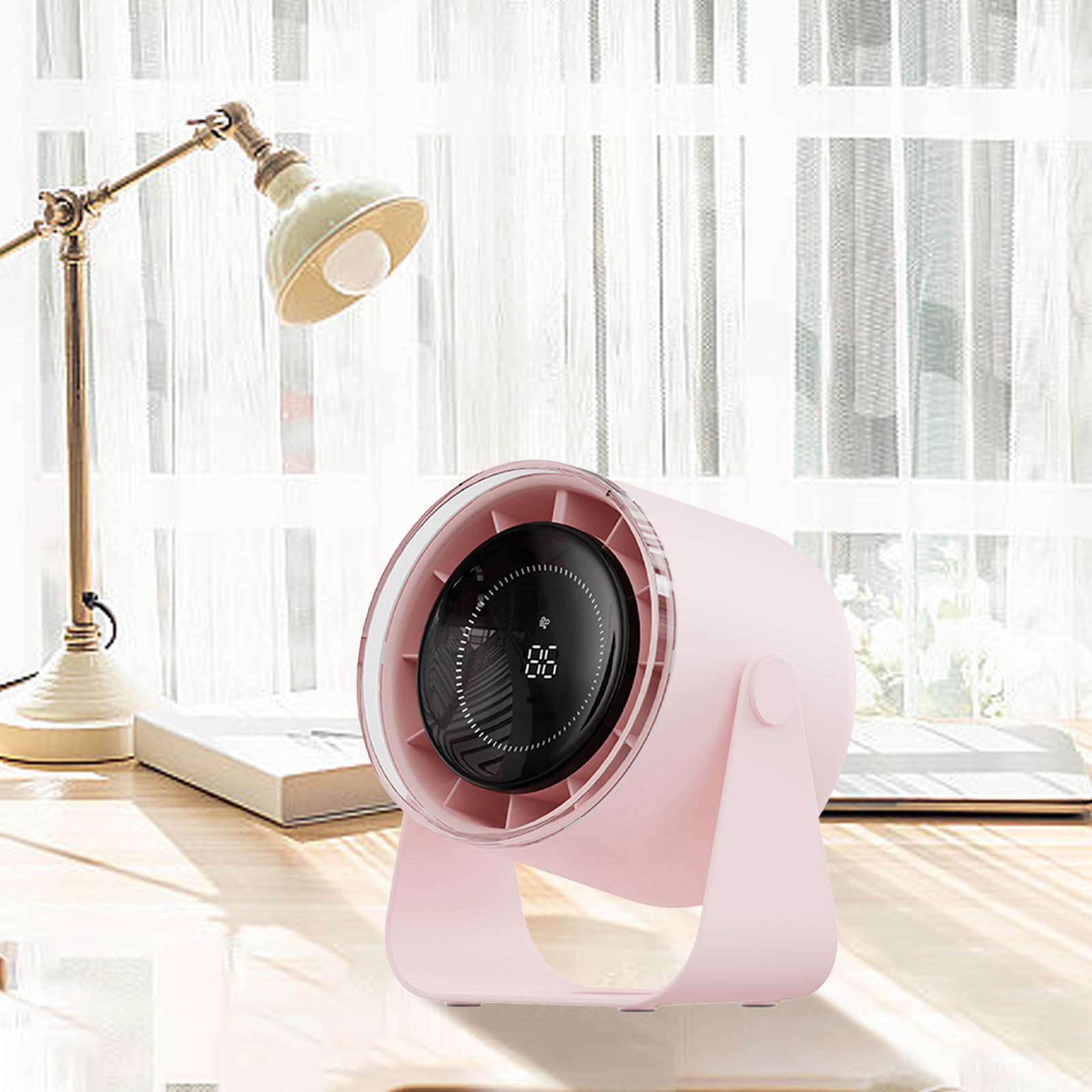 Ventilatore da tavolo ricaricabile, ventilatore portatile USB scrivania scrivania potente tecnologia di circolazione dell'aria funzionamento silenzioso