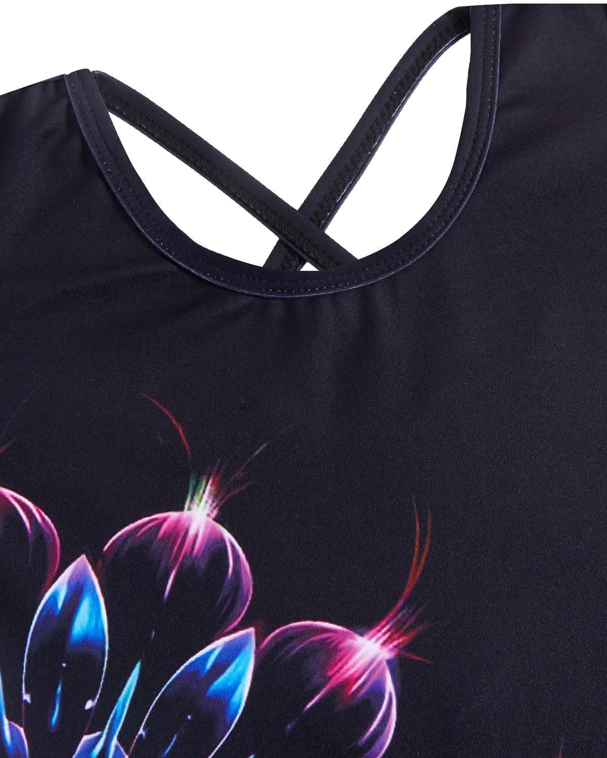 JiAmy Gymnastics Leotards for Girls with Cross Back Sparkly Dance Unitards with Shorts Biketards Outfit for 3-12 Years - Image 5