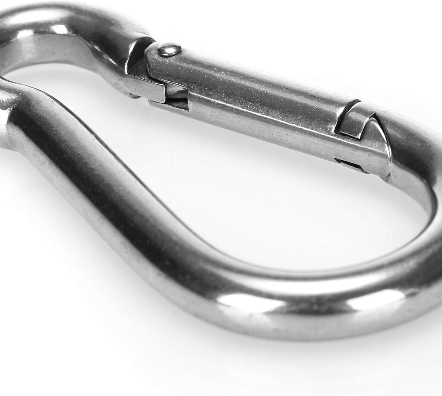 com-four® 2X Snap Hooks, Premium Carabiner Made of Weatherproof Stainless Steel 304 - Image 3