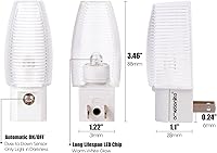 Vista 7 de Emotionlite – Luz nocturna enchufable, luz LED de color blanco cálido, sensor de atardecer a amanecer, para niños, guardería, dormitorio, baño