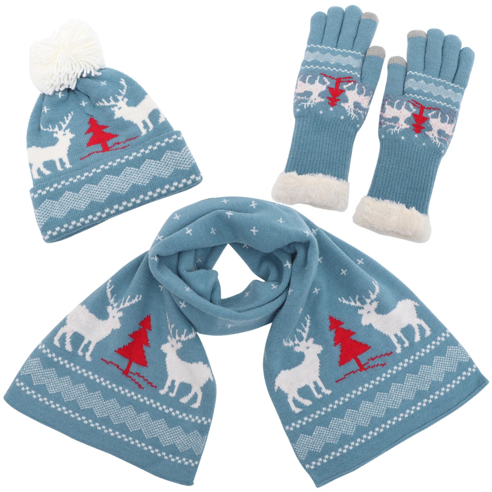 Gorro De Punto Navideño Guantes Negros Halloween Guantes De Gorros Para Mujer De Esqueleto De Nieve Mujer Bufandas Para Calientes Rojo Acrílico