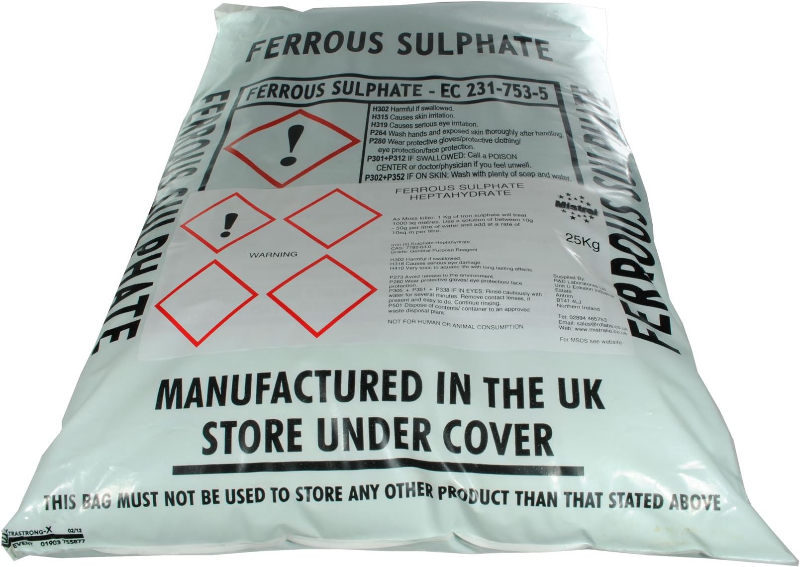 Lancelot FerroGreen Crystals - Iron Sulphate 25Kg