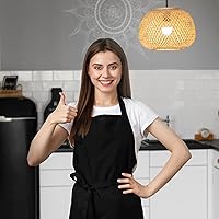 Vista 4 de Aprons for Men - 100% Polyester Chef Apron Women with Extra Long Ties - Cooking Aprons for Women & Mens Apron