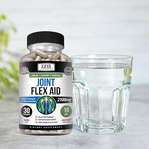 Miniatura 6 de Kaya Naturals Joint Flex Aid  Suplemento de apoyo articular para hombres y mujeres  Cápsulas de cúrcuma con sulfato de glucosamina, Boswellia