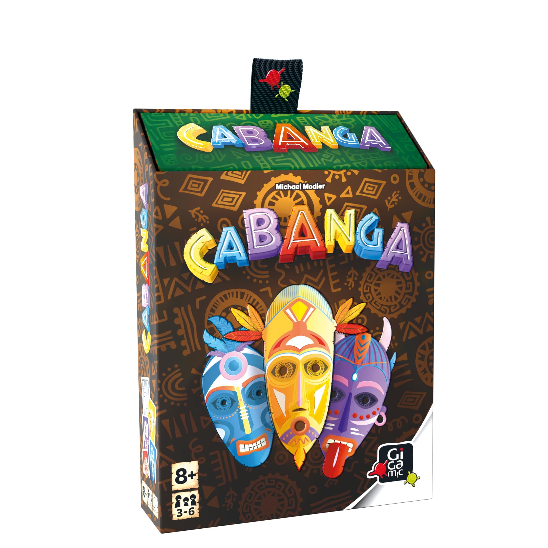 Gigamic - CABANGA - Jeu de Cartes stratégique aux Parties animées - Parties Rapides Entre Amis ou en Famille - De 3 à 6 Joueurs - Dès 8 Ans !, Vert, Bleu, Jaune