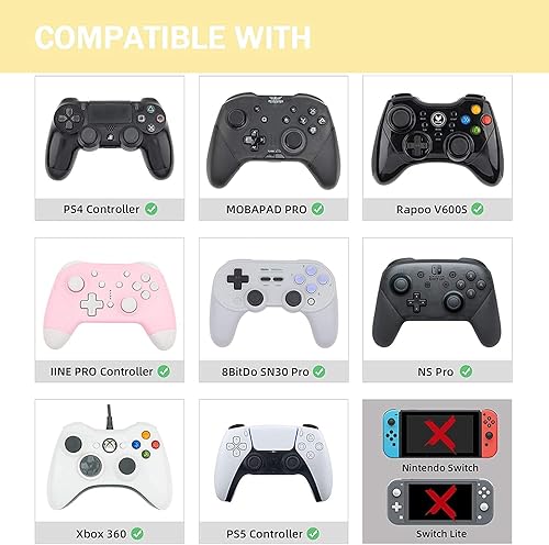 Miniatura 4 de Empuñaduras de pulgar para control de PS5, 8 tapas de joystick de impresión analógica, cubierta de protección de mango de silicona antideslizante