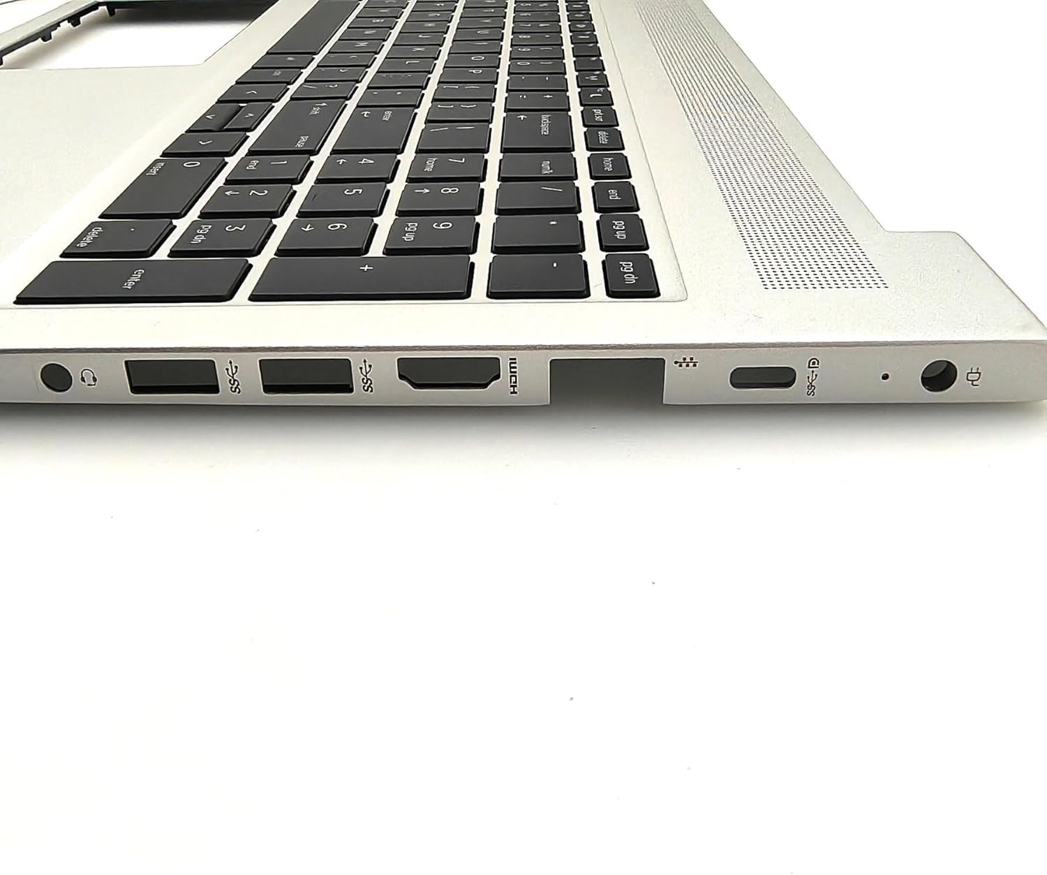 Replacement for HP Probook 450 455 G6 450 455R G7 Laptop Upper Case Palmrest with Non-Backlit Keyboard Assembly L45091-001 Sliver