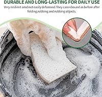 Vista 5 de Esponjas de Cocina Naturales para Platos Esponja de Platos a Base de Plantas Biodegradable Compostable de Celulosa con Estropajo de Coco Esponja