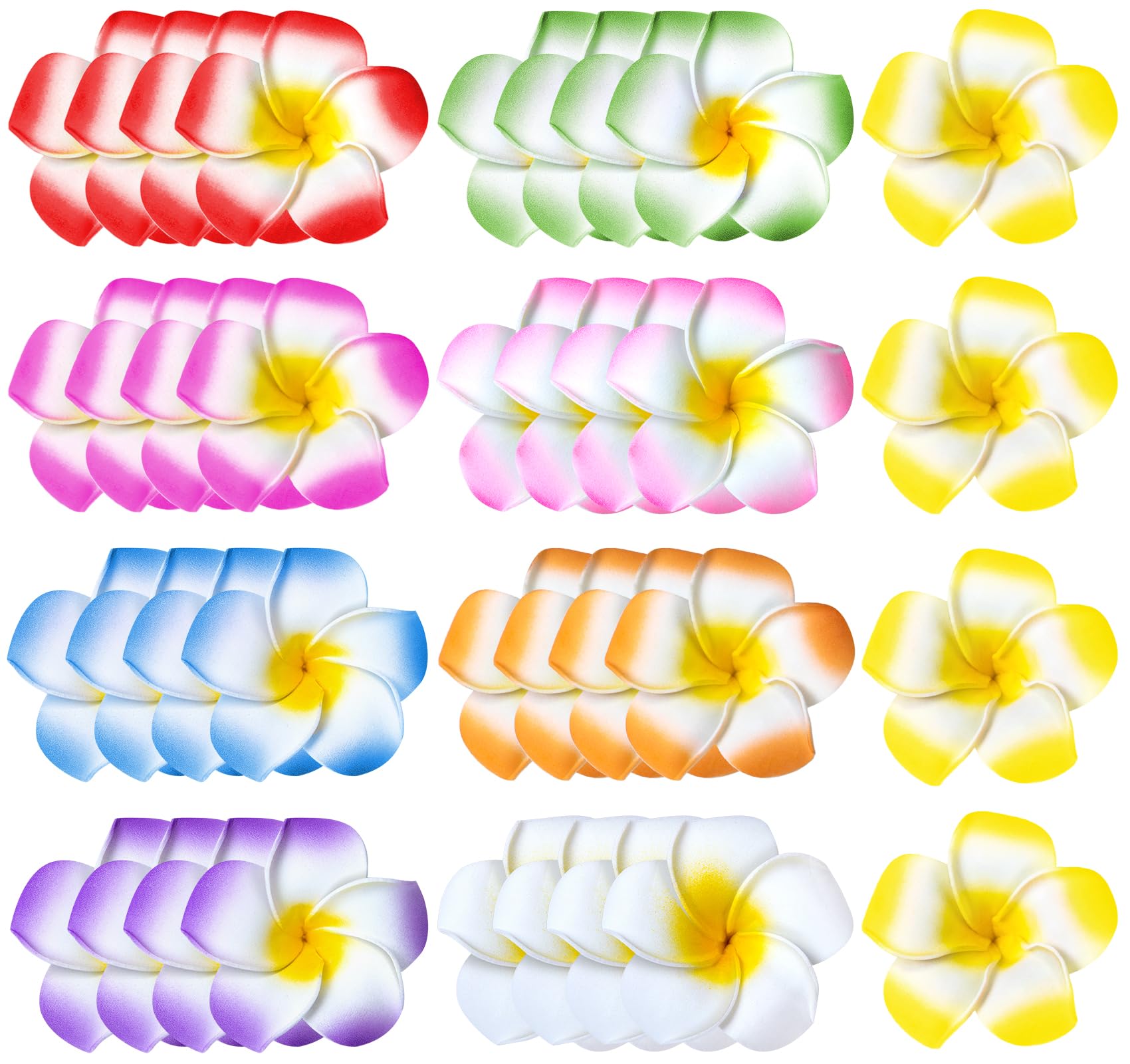 Hawaiian Flower Hair Clips for Women, Multi-Color Tropical Hair Accessories