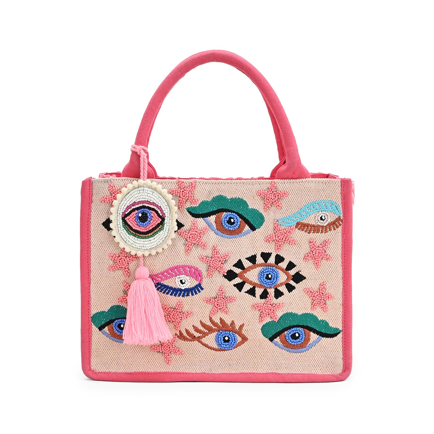 Handbag for Women Heart Embellished Mini Tote Bag, Ladies Shoulder Bag, Stylish Bag with Sling Strap, Compact Mini Tote Bag for Women, Fashion Handcrafted Handbag-image-41
