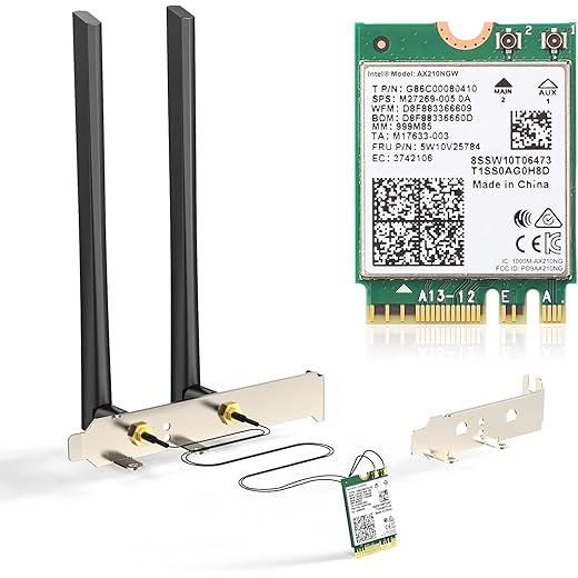 WiFi 6 Wireless Card AX210 Dual Band 5400Mbps