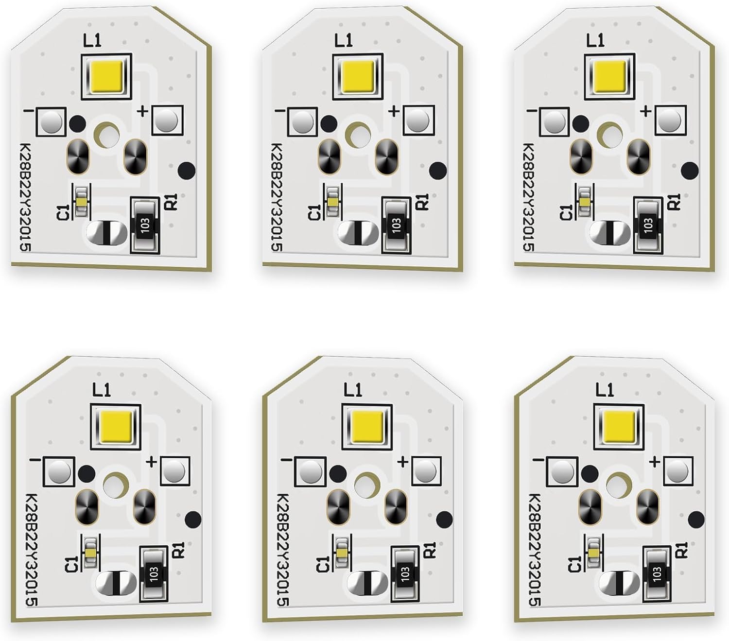 WR55X25754 WR55X11132 Refrigerator LED Light for GE LED Refrigerator Light Bulb Replacement Replace GFE28HSKFSS GNE29GSKBSS GFE26GSKBSS GFE28GSKHSS GFE28GSKISS 6 Pack