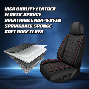 ADERN Car Seat Covers for KIA Forte 2010-2026, Premium Nappa Leather Car Seat Cover, Stylish Sport Seat Covers, Automobile Seat Cover Sets.(Luxury 5 Seats/Black)