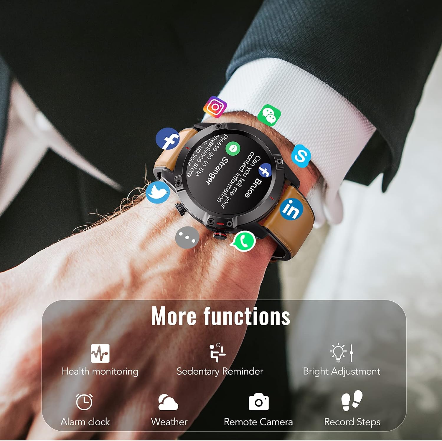 AGPTEK Smart Watch for Men Smart Watch HD Touch Screen Full Waterproof IP68  7 Sports Heart Rate Monitor Sleep Monitor Activity Wristband with  Replacement Strap for Android IOS: Amazon.de: Sports \u0026 Outdoors