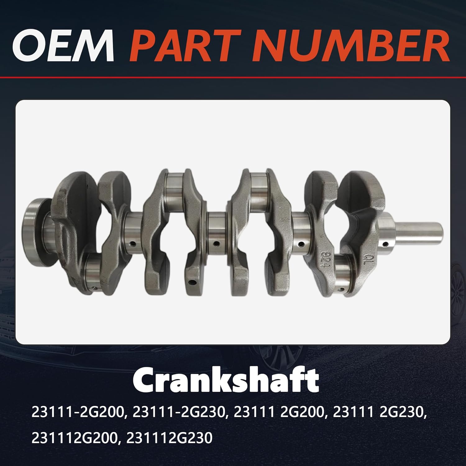 2.4 Engine Rebuild Overhaul Kit Crankshaft Piston Kit w/Con-Rods Bearings Fit For Hyundai Santa Fe Tucson Azera Kia Cadenza Optima Sorento Forte Sportage G4KE 2.4 2007-2021 23111-2G200