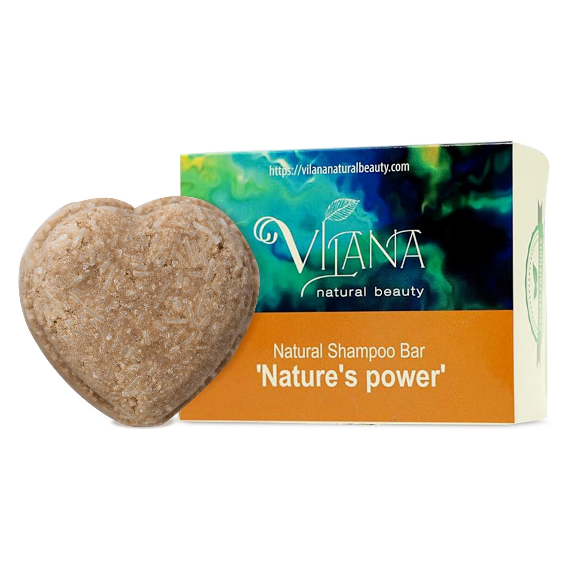 Nature’s Power Natural Shampoo Bar 70g by Vilana | Vegan Shampoo Bar – Removes Dirt, Helps Fight Dandruff, Strengthens Hair Roots | Sulphate Free Hair Shampoo Bar, Suitable for Normal and Greasy Hair