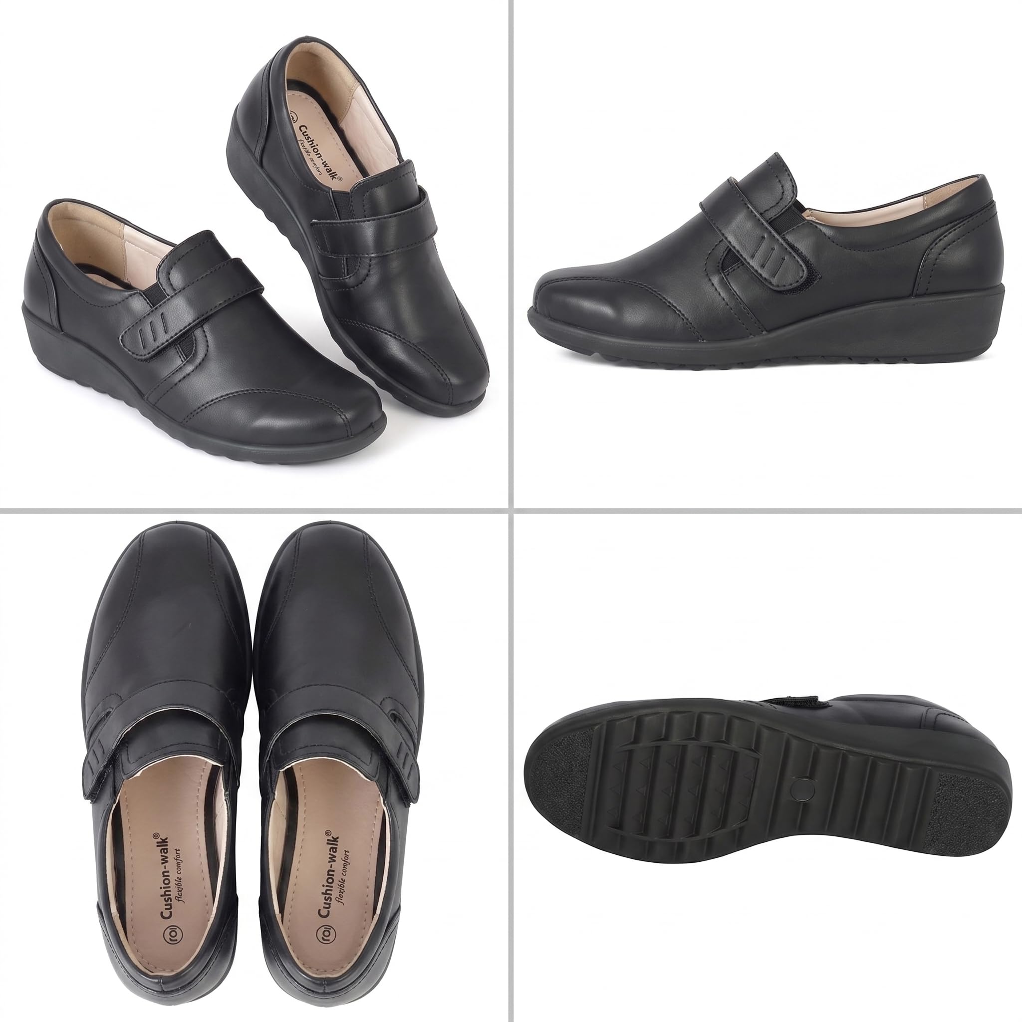 Scarpe da Donna Basse Senza Lacci, Pelle Sintetica con Fodera in Pelle, Leggero - a Strappo