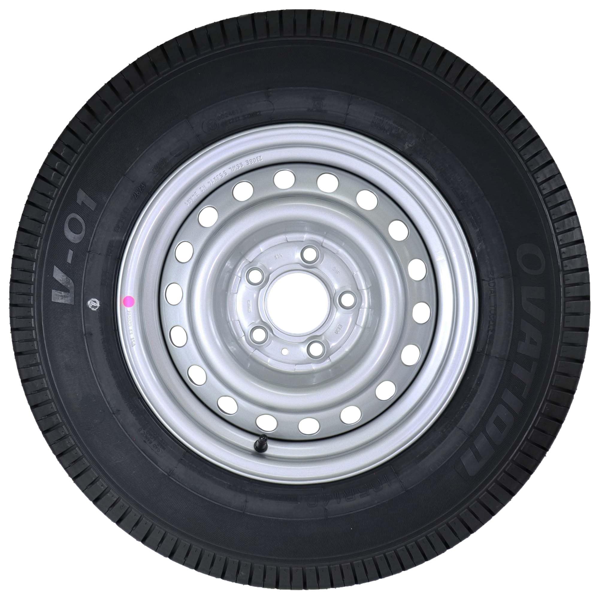 The Drive Komplettrad 185 R14 C 104/102N M+S für Pkw-Anhänger & Caravan – Felge 5,5Jx14 H2 ET30 – Lochkreis 5x112 – Tragkraft 900/850kg – max. 140 km/h – Ersatzrad