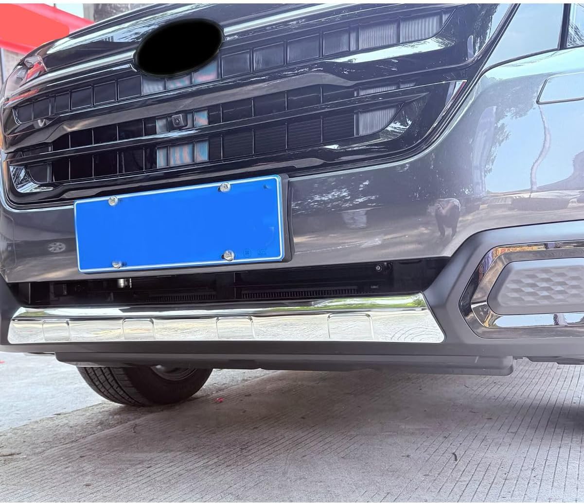 Beautost Fit for Subaru New Forester 2025 2026 Front Grill Bumper Protector Guard Cover Trim (Silver)