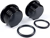 Vista 2 de Adaptador de aluminio de 8AN con enchufe de rosca macho de cabeza hexagonal, enchufes de puerto, paquete de 2