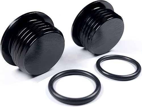 Miniatura 2 de Adaptador de aluminio de 8AN con enchufe de rosca macho de cabeza hexagonal, enchufes de puerto, paquete de 2