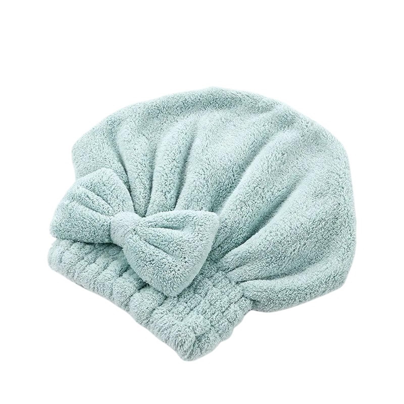LUYSGBXR Hair Towel Shower Cap Women Hair Microfibre Quick Drying Bath Spa Bowknot Wrap Towel Hat For Room Accessories(Green)
