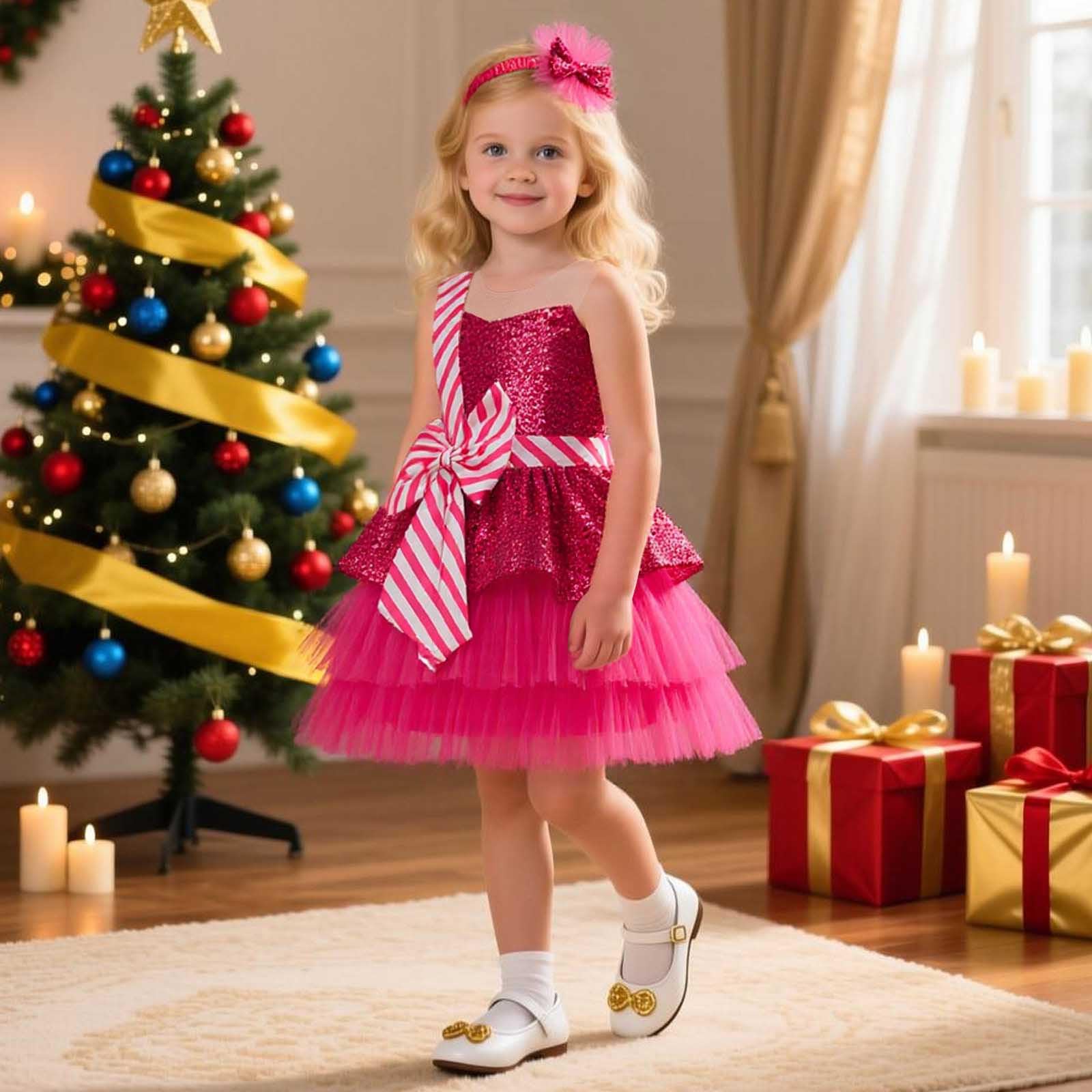 Tutu Ballet Niña Tutu Niña Falda Todas Las Estaciones Vestido Sin Mangas Navideño para Concursos Y Galas, Tutú Elegante con Detalles Festivos para Eventos Especiales
