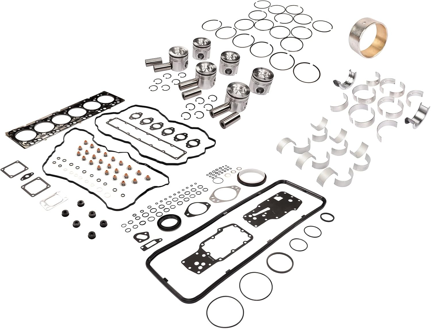 Engine Rebuild Set Replacement for 2007-2015 Dodge Ram 2500 3500 6.7L Cummins OHV Diesel 4955520 4931041 Overhaul Package Flynsu