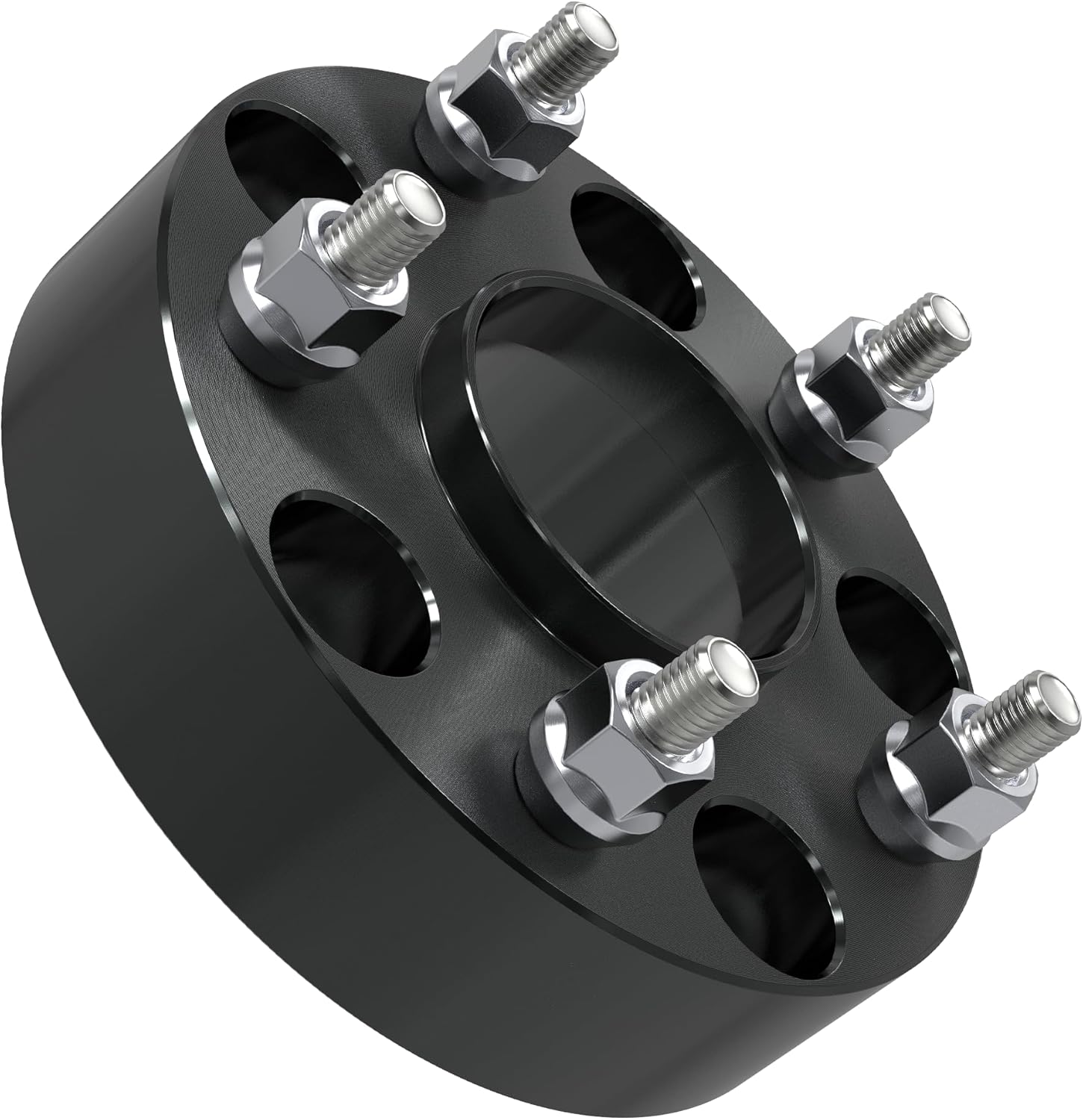 5x5 Wheel Spacers 5x127mm, 1.5" Thickness 5 Lug 71.5mm Hub Bore,1/2" x20 Studs Compatible with 2007-2018 Jeep Wrangler JK/2006-2010 Commander XK Grand Cherokee WK 4PCS(Black)
