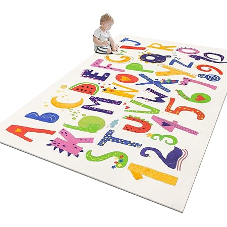 Amazon.com: Eric Carle Elementary Blue Alphabet Kids Machine Washable ...