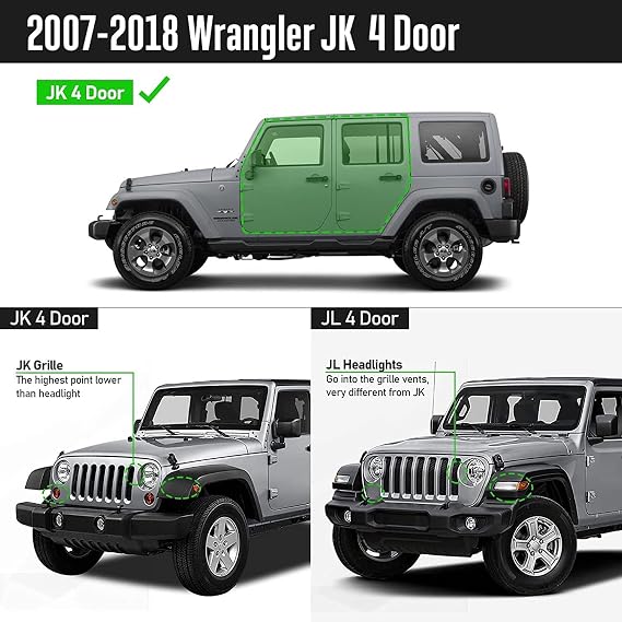 SMANOW Drop Down Running Boards for 2007-2018 Jeep Wrangler JK JKU 4 Doors