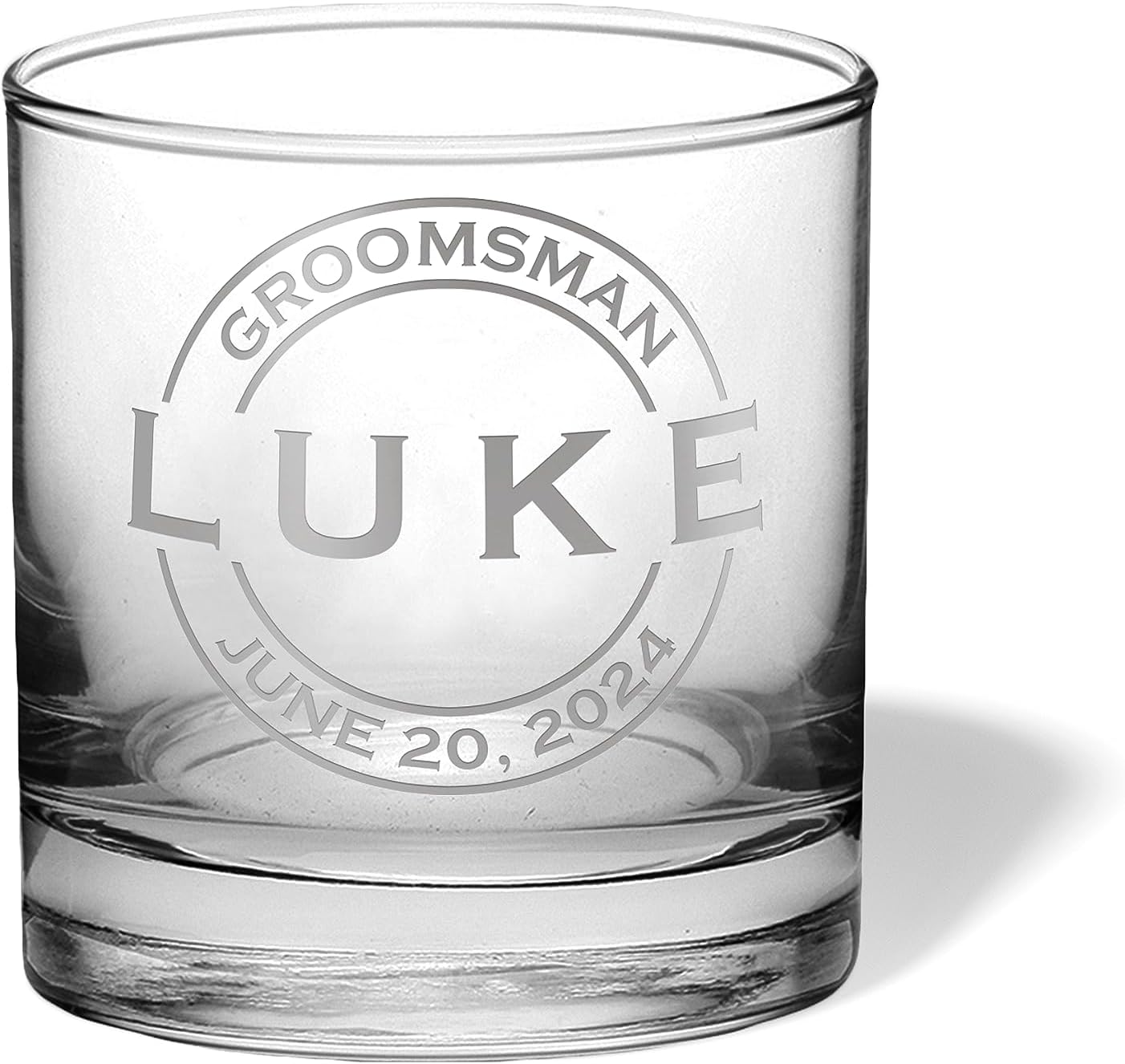 Personalized Groomsmen gifts - Bestman Gifts Best Man Wedding favors Whiskey glasses Father of the bride gift Best man Groom Groomsmen Groom (Circle, Single Whiskey Gift Box)