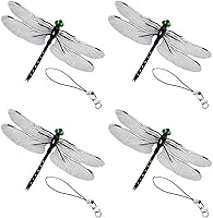 Vista 1 de 4 PACK Artificial Dragonfly Hat Clip,Realistic Fake Dragonflies Fly Repelling Supplies,Dragon Fly Clips Repelling Supplies for Bugs,3D Garden