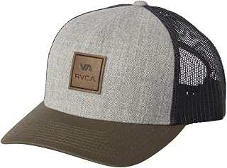 RVCA Mens Curved Bill Snapback Mesh Trucker Hat