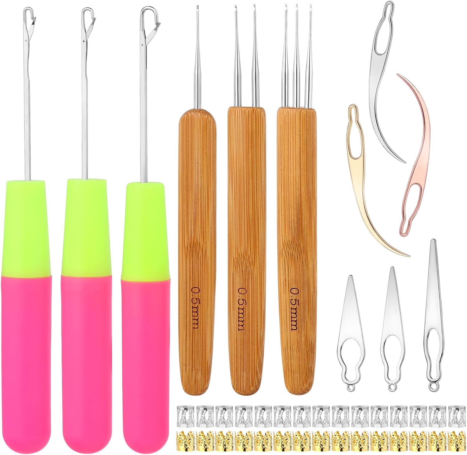 Dreadlock Crochet Needle, 3 PCS Latch Hook Crochet Needle