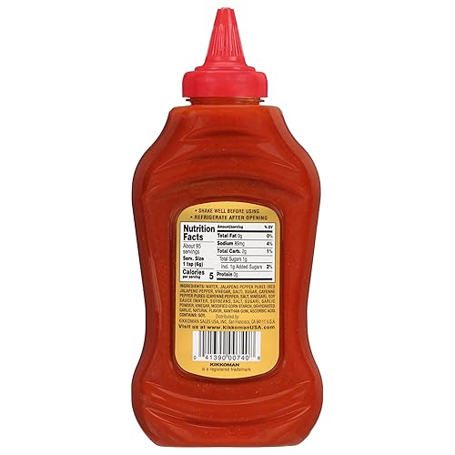 Miniatura 7 de Kikkoman Salsa de chile picante Sriracha sin gluten, salsa picante de estilo asiático, ideal para sándwiches, envolturas, pasta, fideos, sushi,