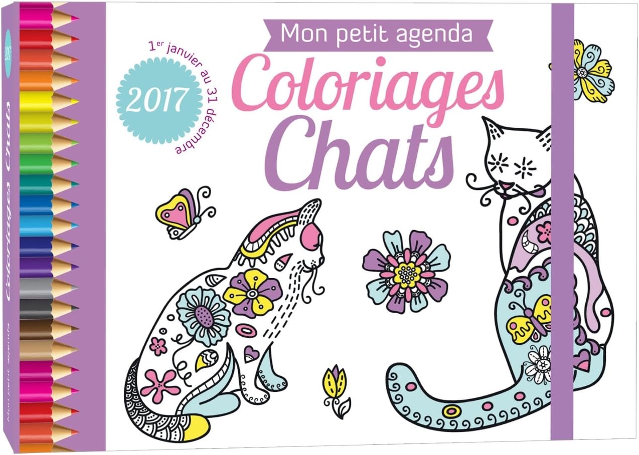 petit agenda Coloriages chats 2017 【幾何学】