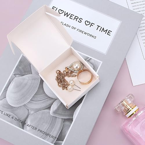 Miniatura 6 de Sdootjewelry Paquete de 100 cajas de regalo pequeñas, cajas de regalo Kraft a granel de 2.16 x 2.16 x 0.98 pulgadas, cajas de cartón pequeñas para