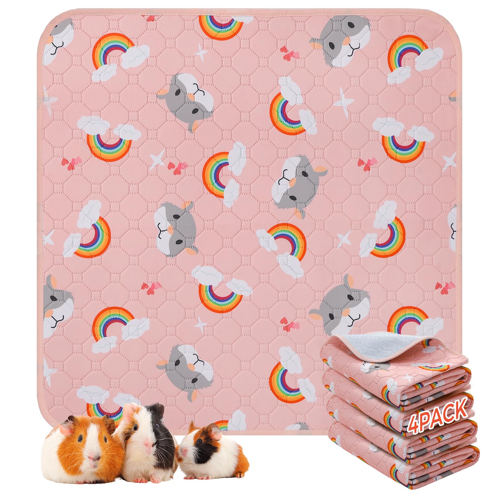 PAWCHIE 4 Pack Guinea Pig Cage Liners