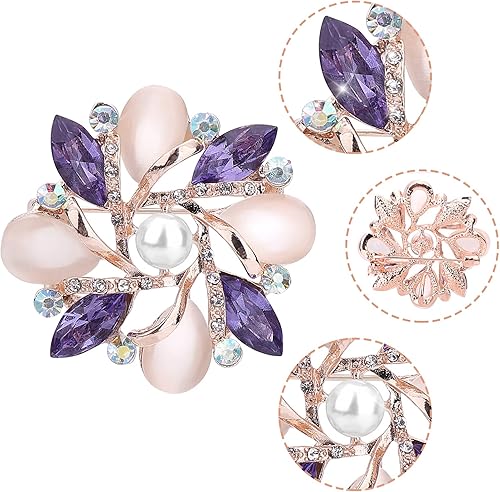 Miniatura 5 de Yolev Broche de flores de rosas, broches de tela hechos a mano con flores florales para mujeres, hombres, ropa, vestidos, accesorios de decoración