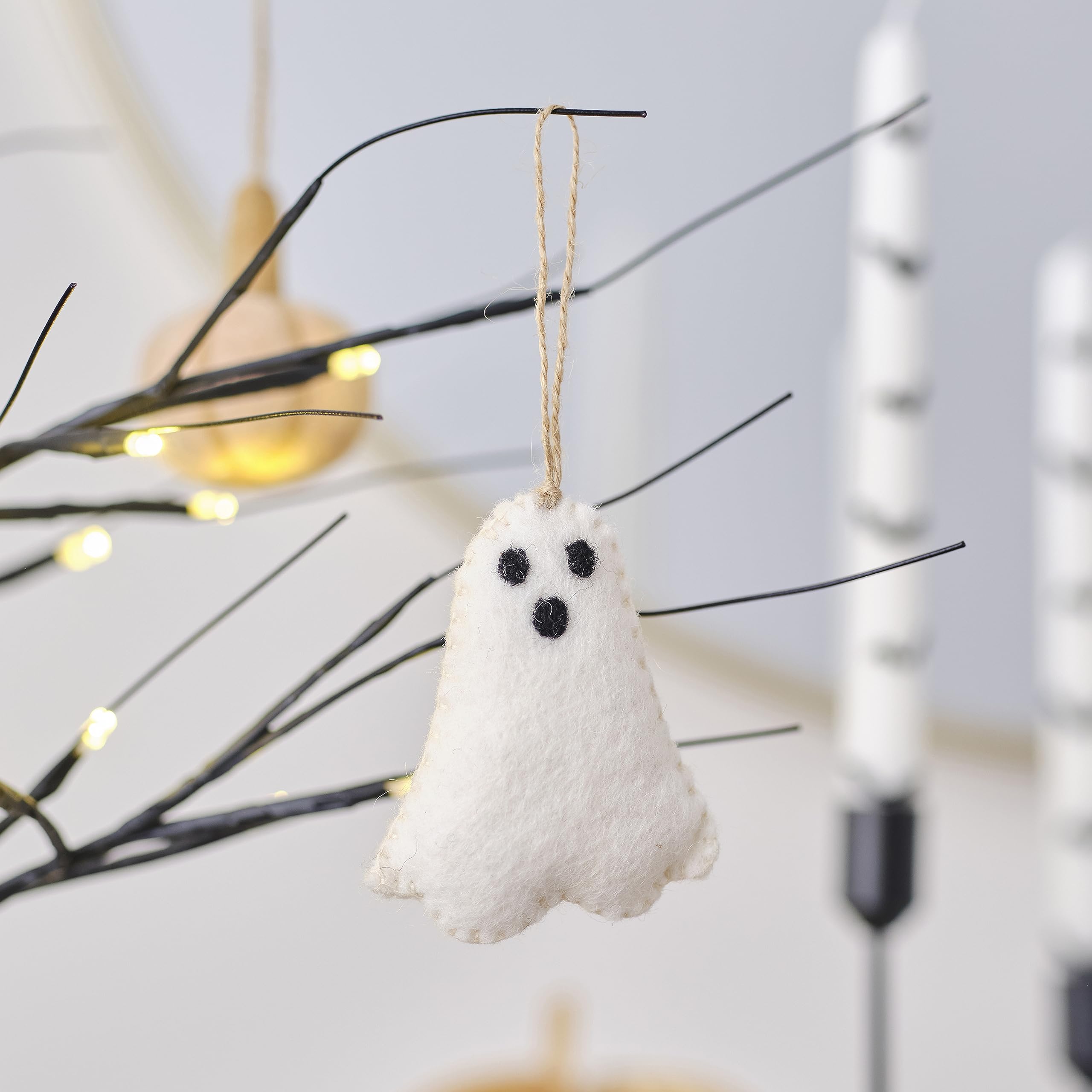 Ginger Ray Ghost Felt Hanging Halloween Tree Decoration