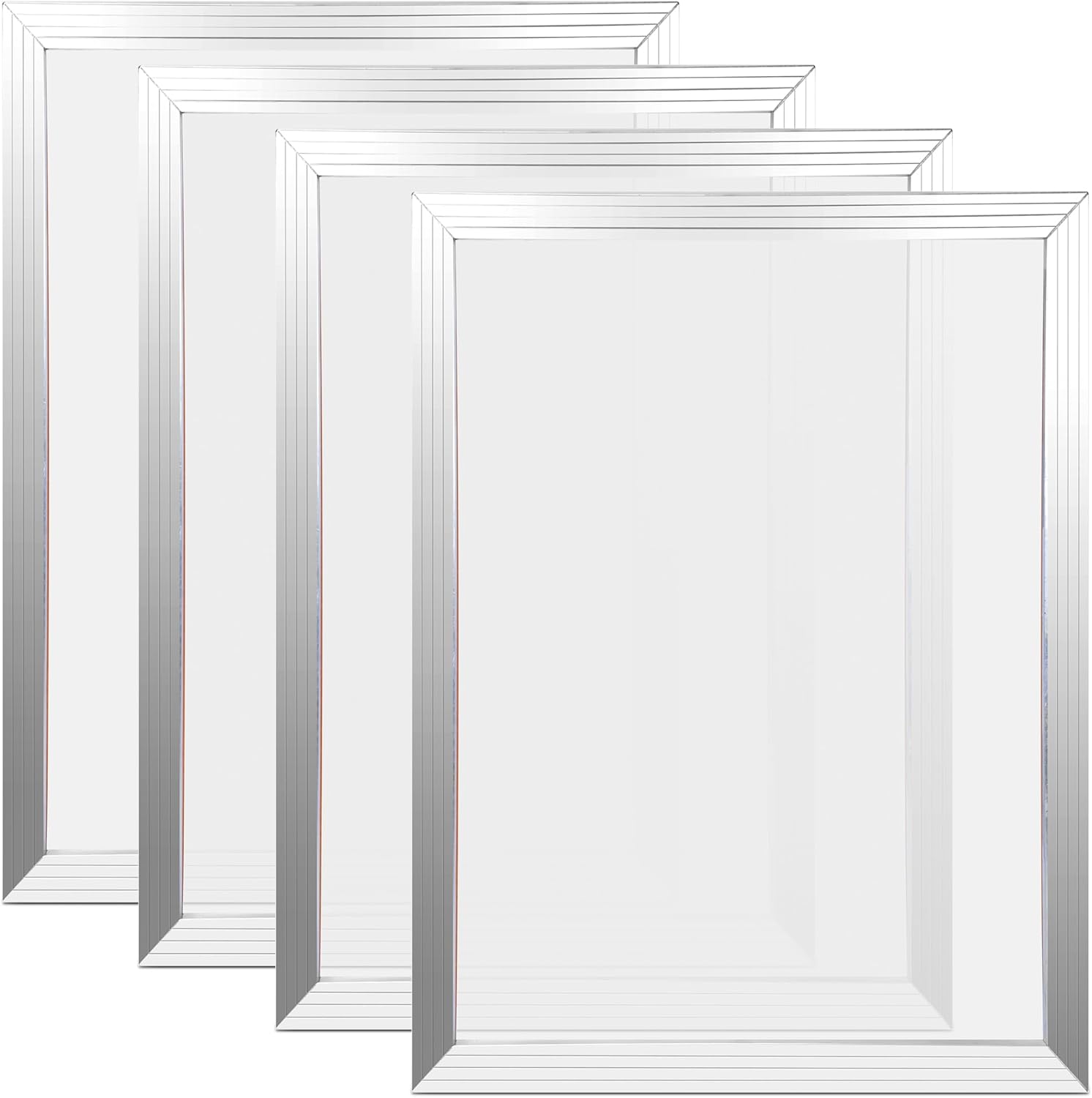 Caydo 4 Piece Silk Screen Printing Frames, 10 x 14 Inch Aluminum Screen Printing Screens with 110 White Mesh for Printing Lovers