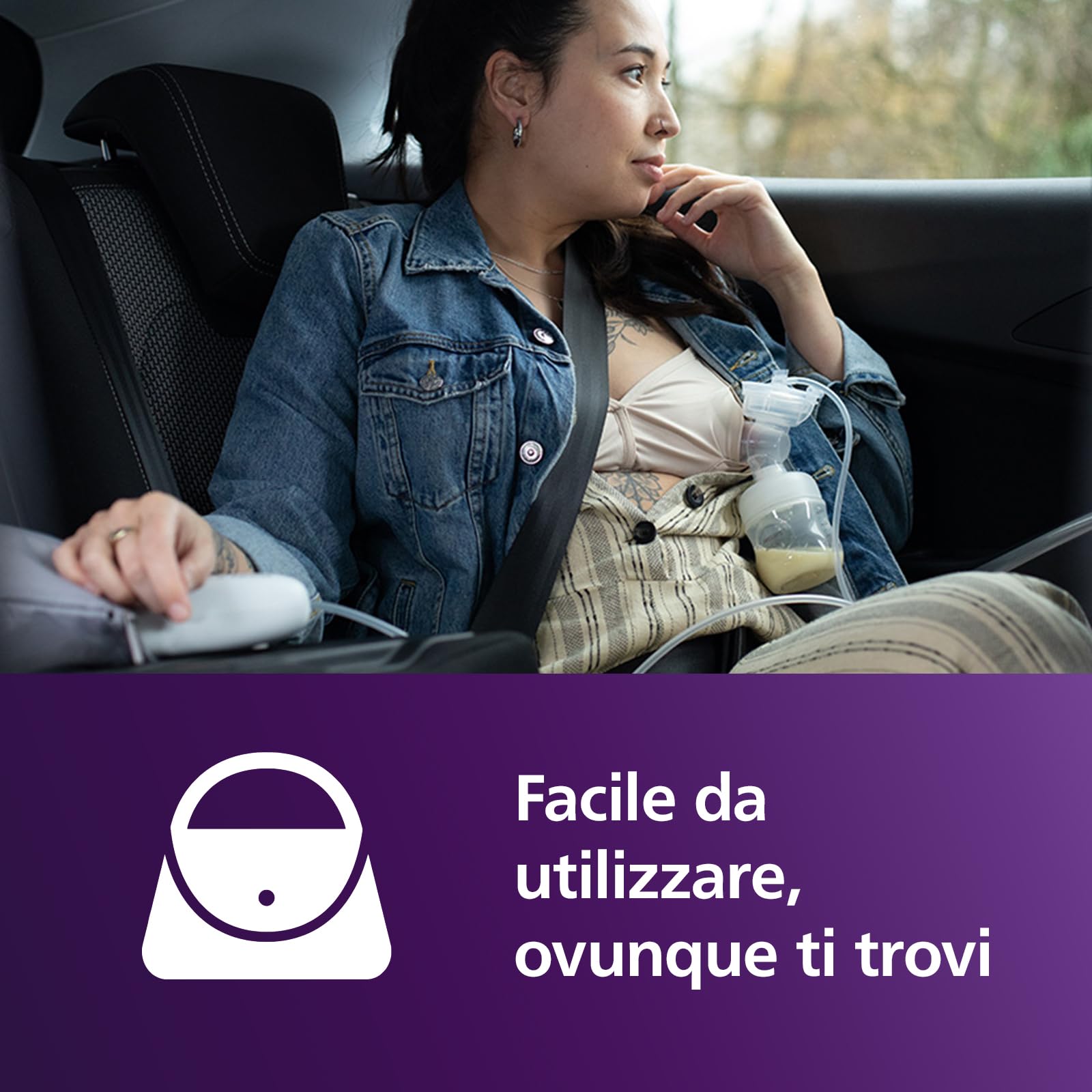 Philips Avent Double Electric Breast Pump, tiralatte di qualità ospedaliera con motore ricaricabile, movimento ispirato alla naturale suzione del bambino, borsa da viaggio, modello SCF398/31