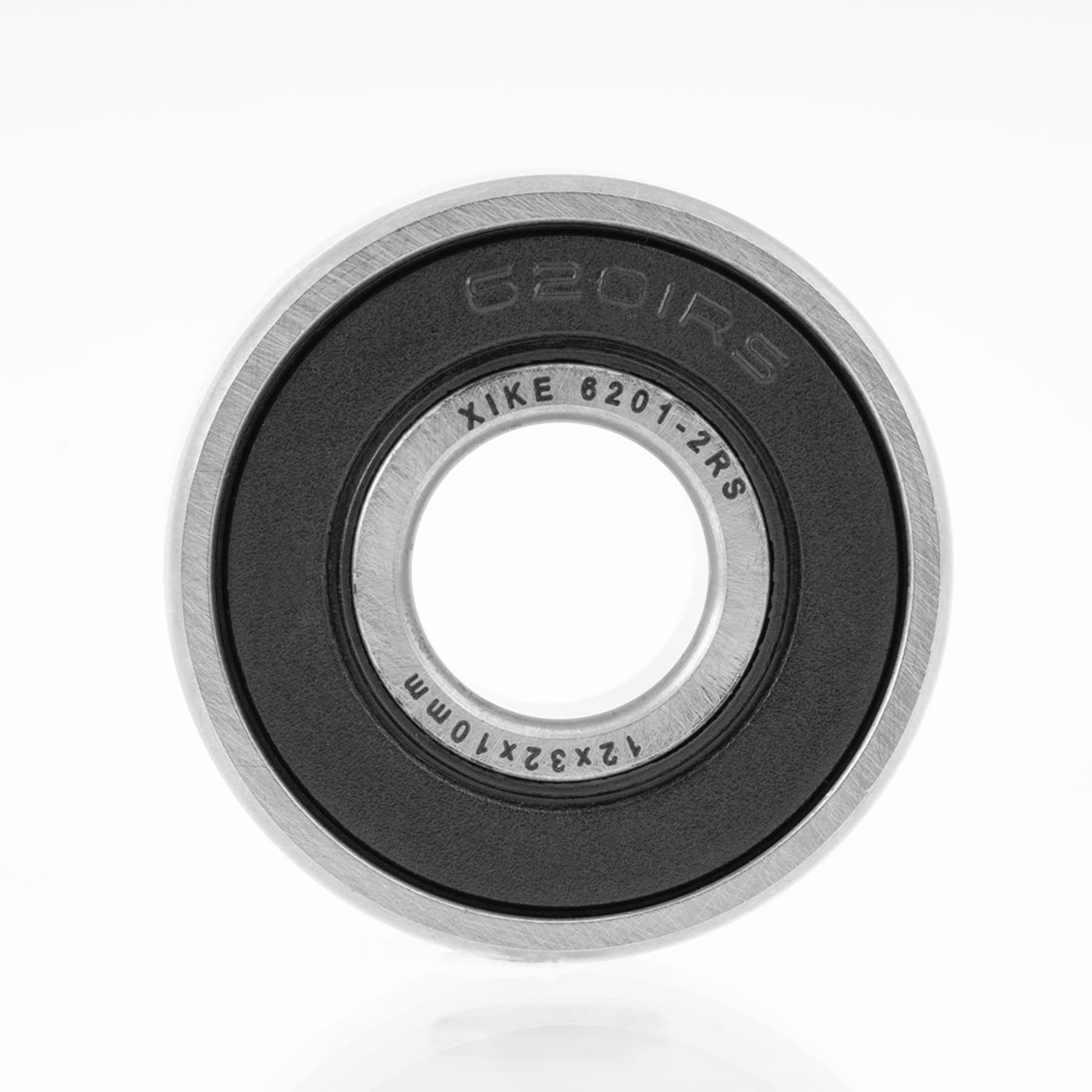 XiKe Lot de 20 roulements à billes 6201-2RS à rainure profonde à double étanchéité, pré-lubrifiés pour haut tr/min, acier chromé P6, ABEC 3 - 12 x 32 x 10 mm