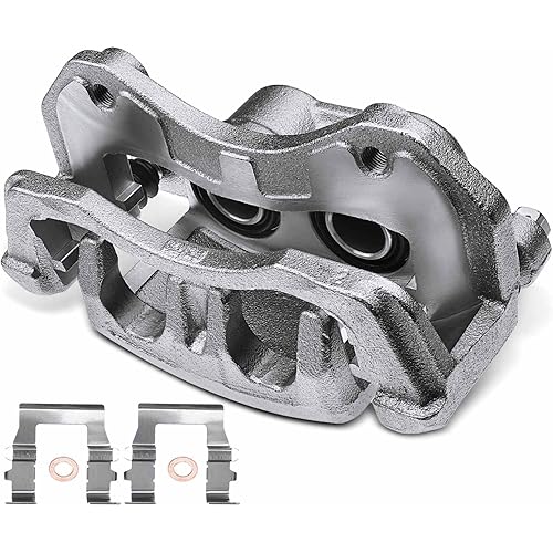 A-Premium Disc Brake Caliper Assembly with Bracket Compatible with Select Mitsubishi Models - Outlander 2005-2006, Outlander PHEV 2018-2020, Lancer 2009-2015, 2.0L 2.4L - Front Right Passenger Side
